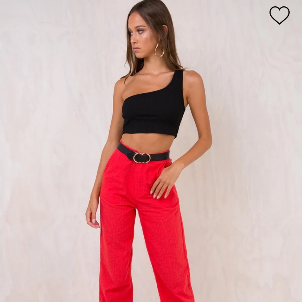 Princess Polly Black One Shoulder Top